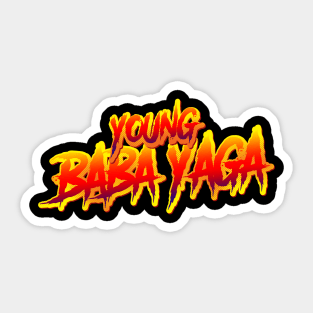 young baba yaga Sticker